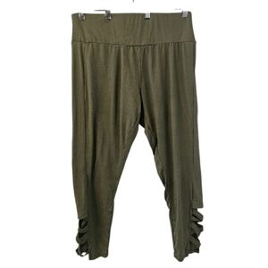 Green Rouge Collection Women's Side Cut Out Detail Leggings